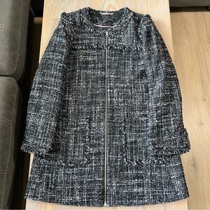 J Crew tweed zip up lady jacket size 4